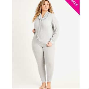 Ashley Stewart Cozy Lounge Ribbed Knit Leggings- NWT